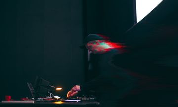 Tom Hall performing live at ACMI, Melbourne, Australia